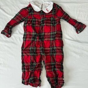 Cecil & Lou 2T Christmas Romper S Monogram